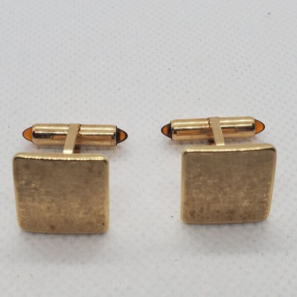 Krementz Gold Tone Cuff Links - Picture 1 of 3